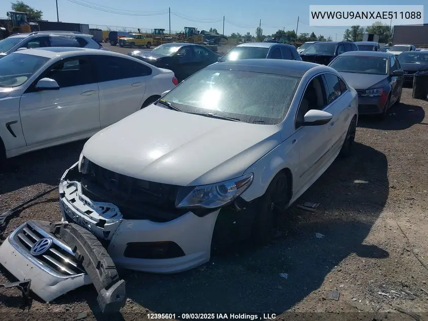 2010 Volkswagen Passat Cc Highline V6 VIN: WVWGU9ANXAE511088 Lot: 12395601