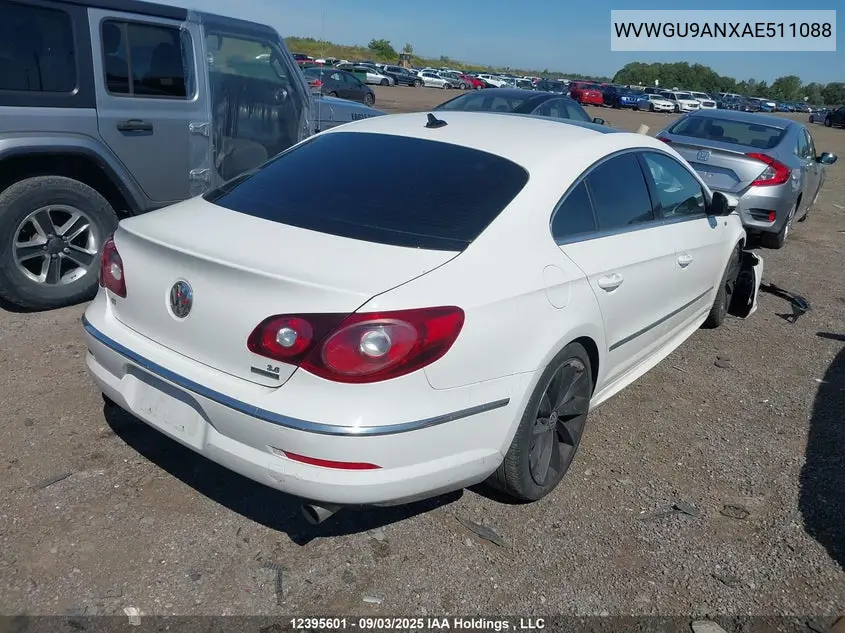 2010 Volkswagen Passat Cc Highline V6 VIN: WVWGU9ANXAE511088 Lot: 12395601