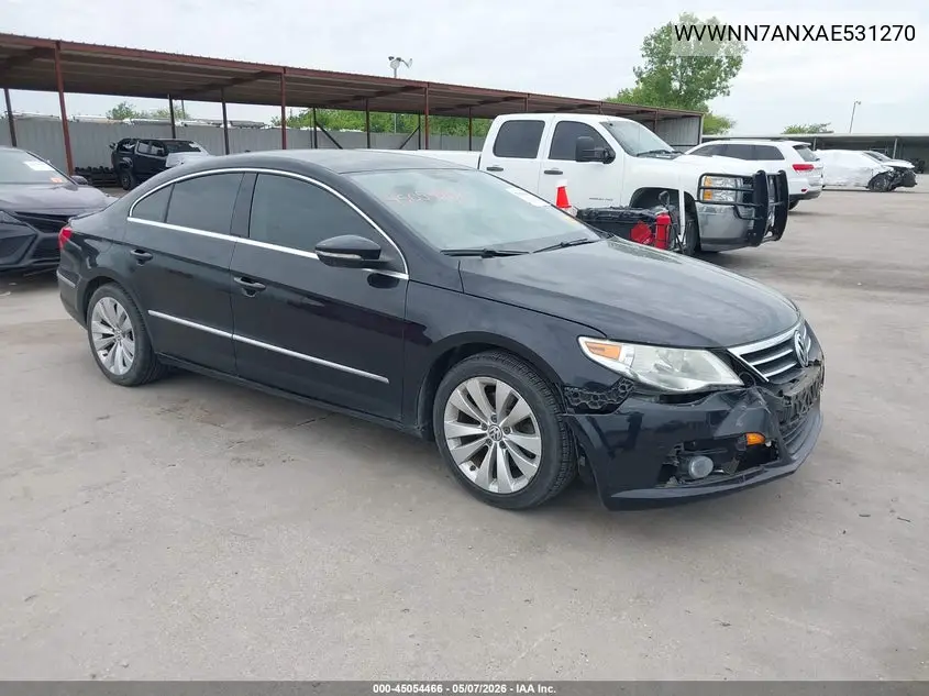 2010 Volkswagen Cc Sport VIN: WVWNN7ANXAE531270 Lot: 45054466