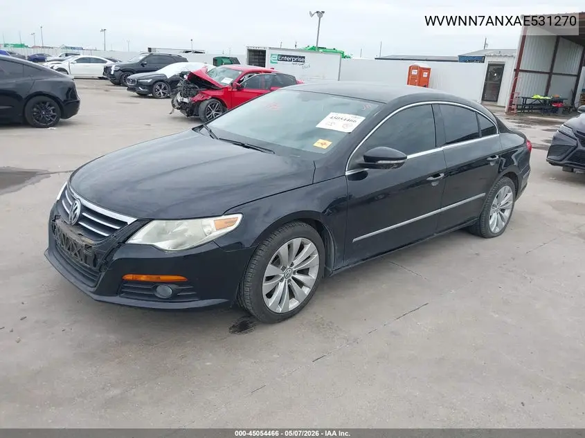 2010 Volkswagen Cc Sport VIN: WVWNN7ANXAE531270 Lot: 45054466