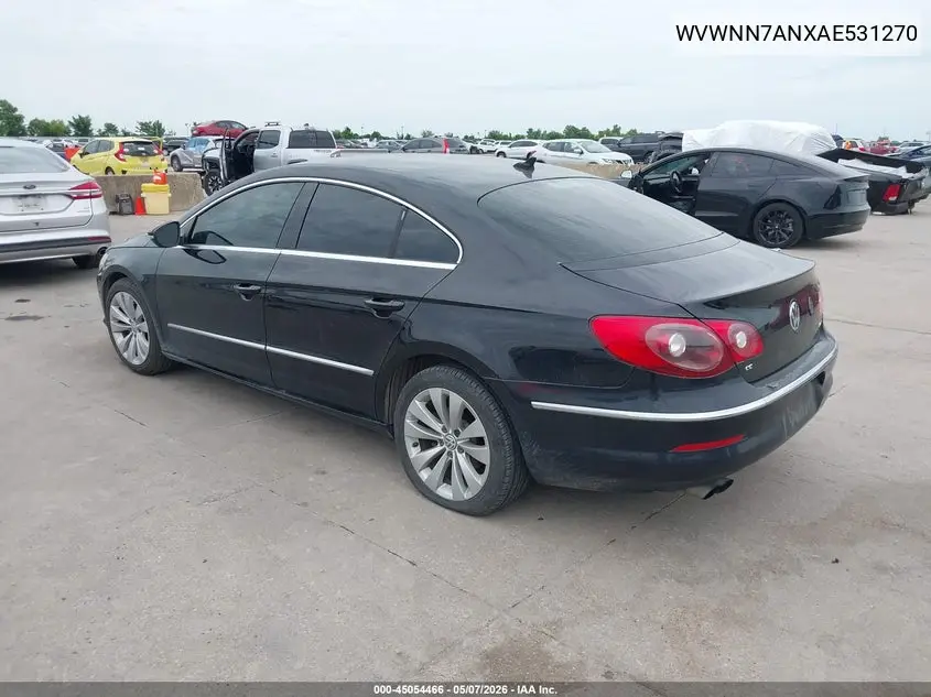 2010 Volkswagen Cc Sport VIN: WVWNN7ANXAE531270 Lot: 45054466
