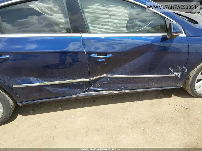2010 Volkswagen Cc Sport VIN: WVWML7AN7AE500544 Lot: 45106950