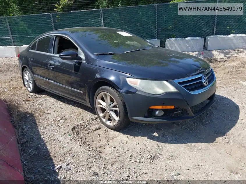 2010 Volkswagen Cc Luxury VIN: WVWHN7AN4AE549079 Lot: 45109150