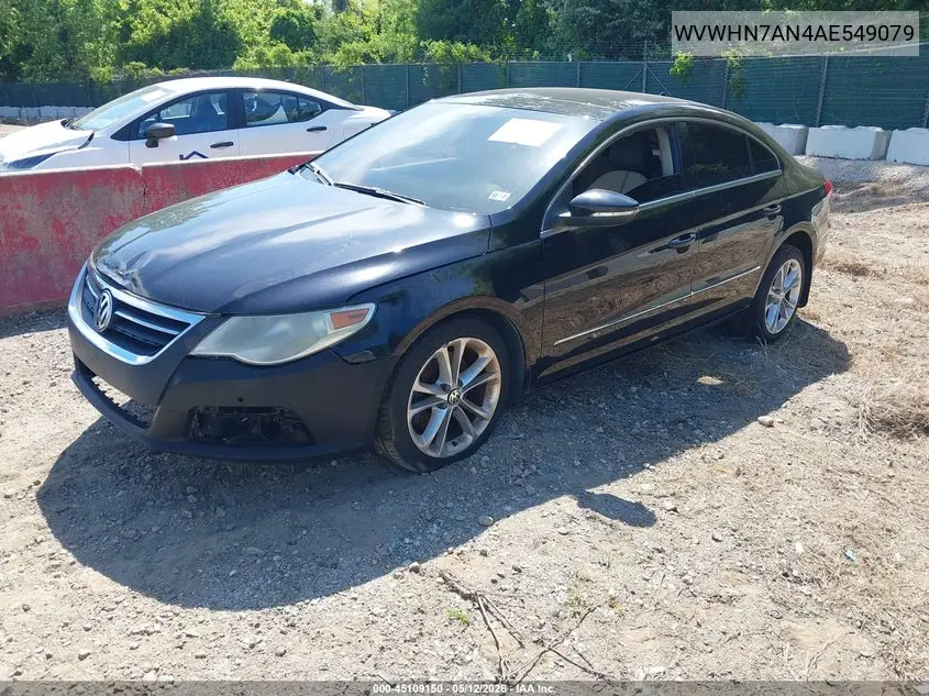 2010 Volkswagen Cc Luxury VIN: WVWHN7AN4AE549079 Lot: 45109150