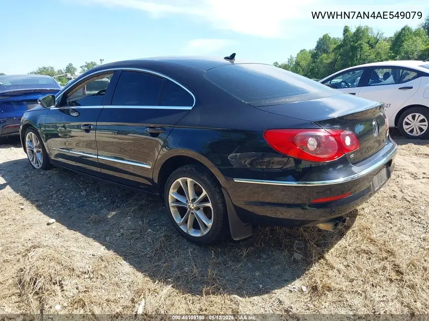 2010 Volkswagen Cc Luxury VIN: WVWHN7AN4AE549079 Lot: 45109150