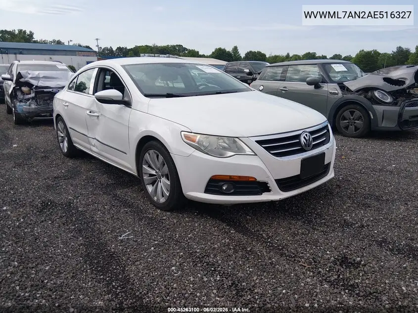2010 Volkswagen Cc Sport VIN: WVWML7AN2AE516327 Lot: 45263100