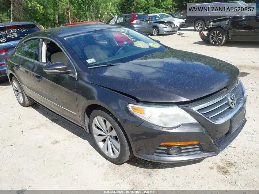 2010 Volkswagen Cc Sport VIN: WVWNL7AN1AE520857 Lot: 45373926