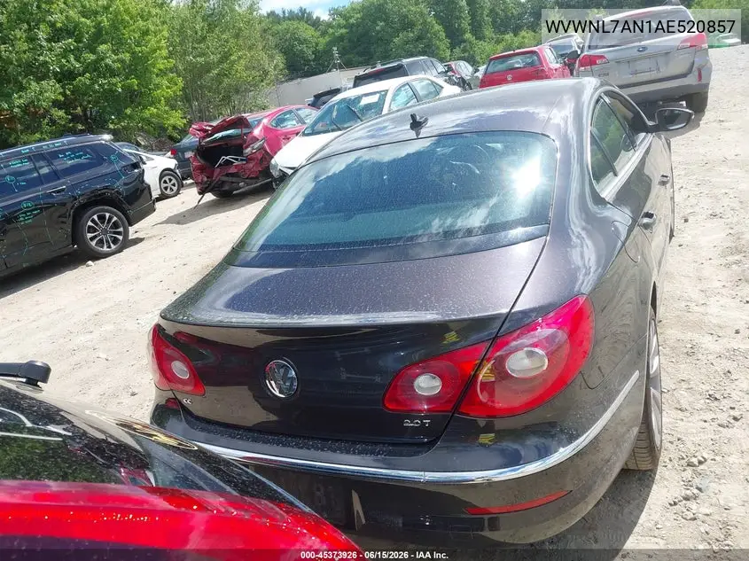 2010 Volkswagen Cc Sport VIN: WVWNL7AN1AE520857 Lot: 45373926