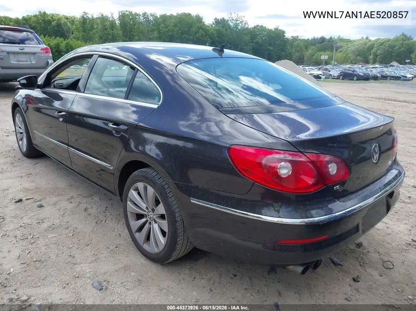 2010 Volkswagen Cc Sport VIN: WVWNL7AN1AE520857 Lot: 45373926