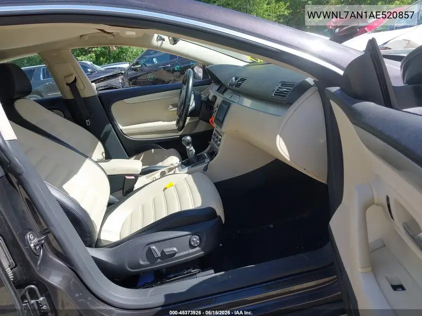 2010 Volkswagen Cc Sport VIN: WVWNL7AN1AE520857 Lot: 45373926