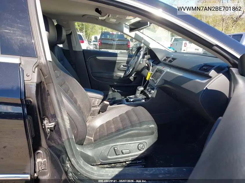2011 Volkswagen Cc Sport VIN: WVWMN7AN2BE701862 Lot: 45029141