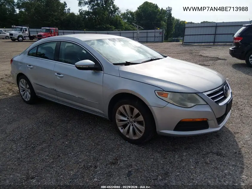 2011 Volkswagen Cc Sport VIN: WVWMP7AN4BE713988 Lot: 45220080