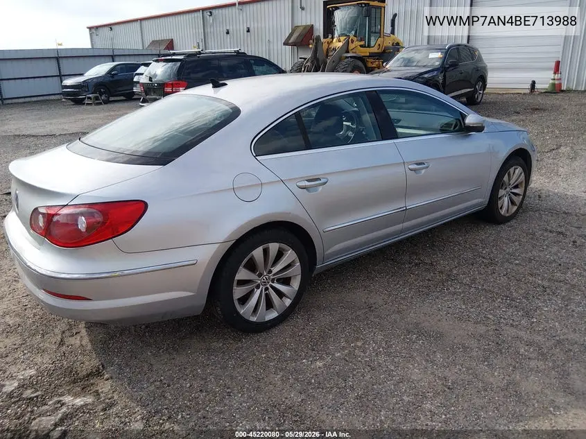 2011 Volkswagen Cc Sport VIN: WVWMP7AN4BE713988 Lot: 45220080