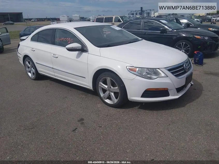 2011 Volkswagen Cc Sport VIN: WVWMP7AN6BE713880 Lot: 45490910