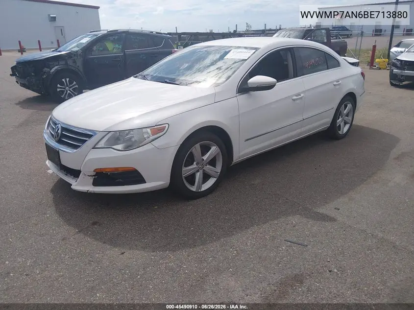 2011 Volkswagen Cc Sport VIN: WVWMP7AN6BE713880 Lot: 45490910
