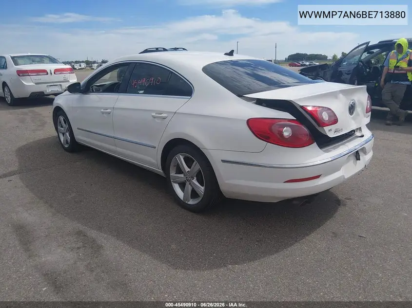 2011 Volkswagen Cc Sport VIN: WVWMP7AN6BE713880 Lot: 45490910