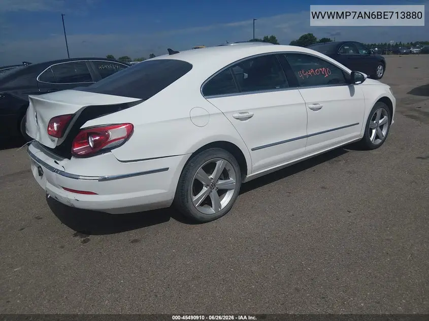 2011 Volkswagen Cc Sport VIN: WVWMP7AN6BE713880 Lot: 45490910