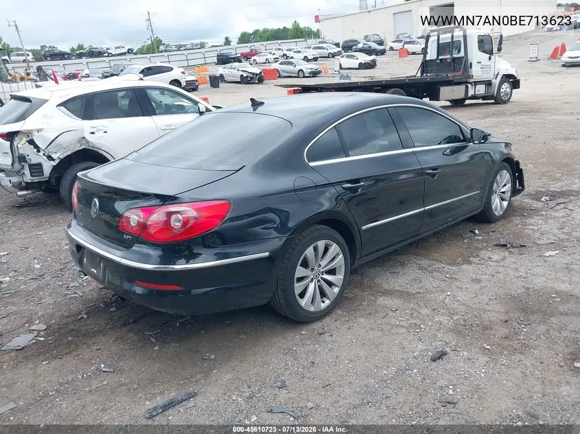 2011 Volkswagen Cc Sport VIN: WVWMN7AN0BE713623 Lot: 45610723