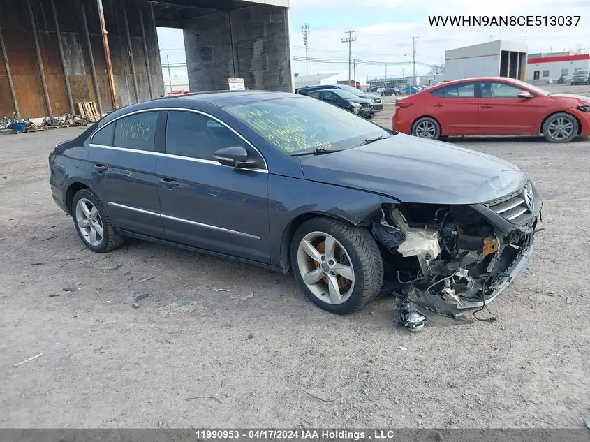 2012 Volkswagen Passat Cc VIN: WVWHN9AN8CE513037 Lot: 11990953X