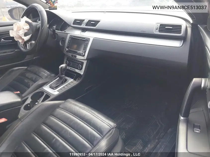 2012 Volkswagen Passat Cc VIN: WVWHN9AN8CE513037 Lot: 11990953X