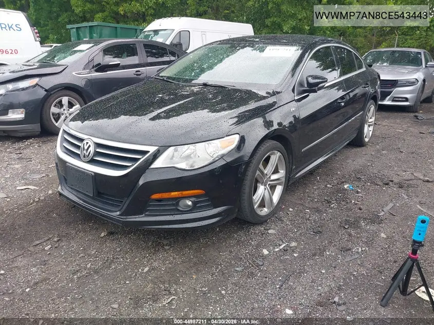 2012 Volkswagen Cc R-Line VIN: WVWMP7AN8CE543443 Lot: 44987211