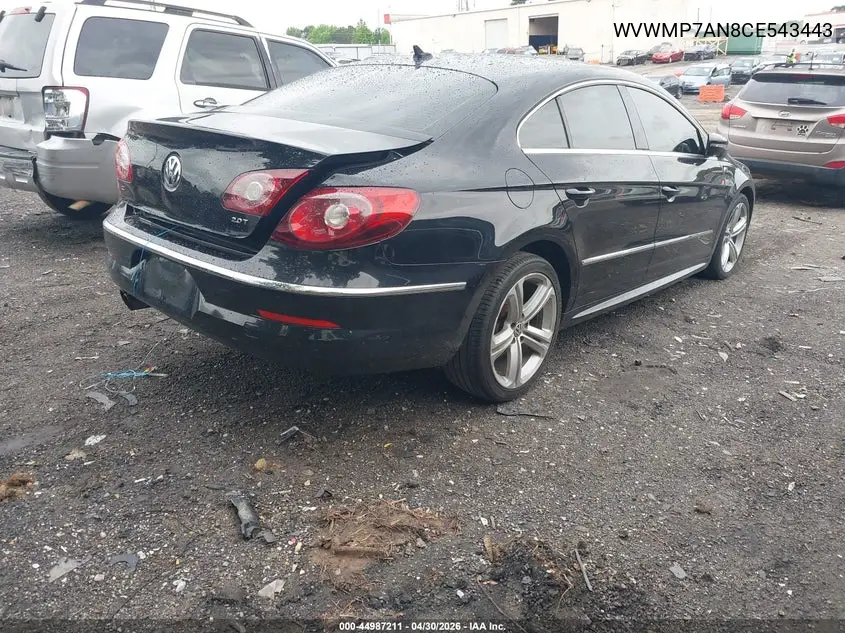 2012 Volkswagen Cc R-Line VIN: WVWMP7AN8CE543443 Lot: 44987211