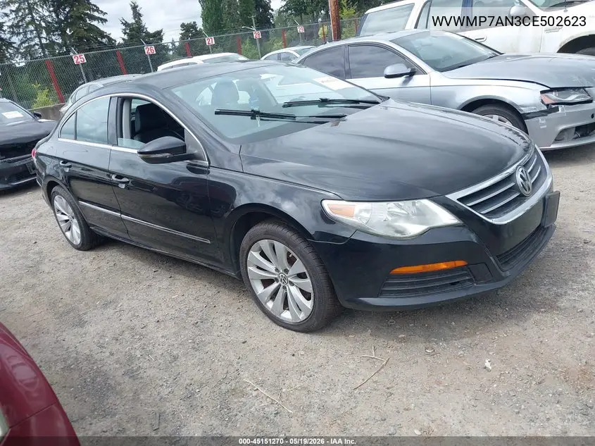 2012 Volkswagen Cc Sport VIN: WVWMP7AN3CE502623 Lot: 45151270
