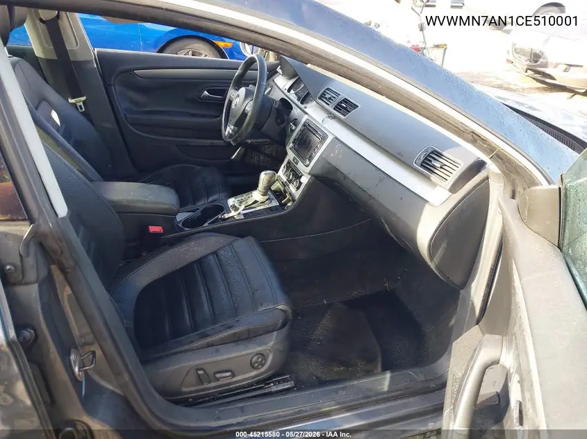 2012 Volkswagen Cc Sport VIN: WVWMN7AN1CE510001 Lot: 45215580