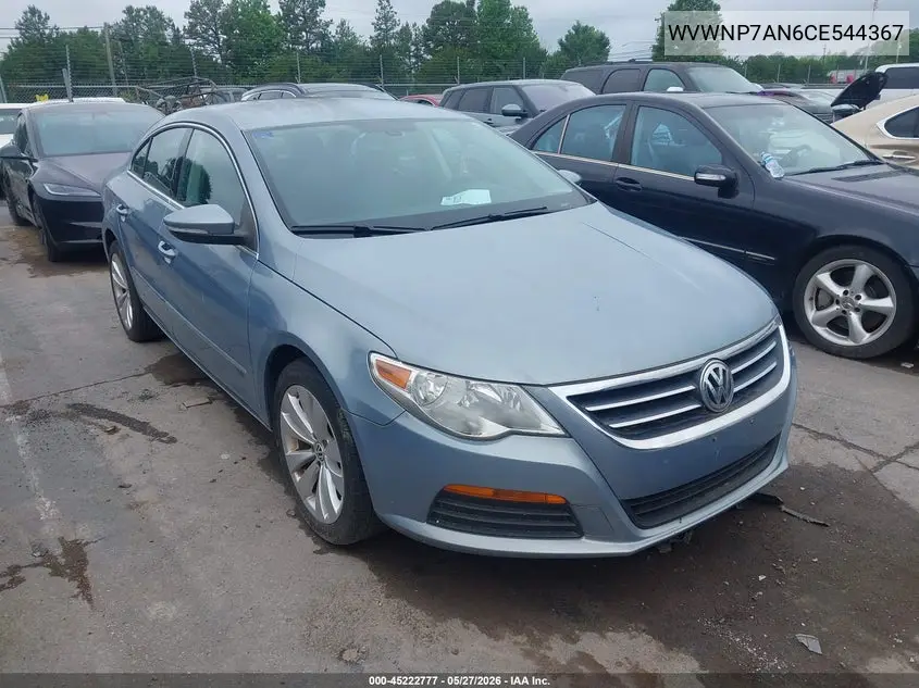 2012 Volkswagen Cc Sport VIN: WVWNP7AN6CE544367 Lot: 45222777