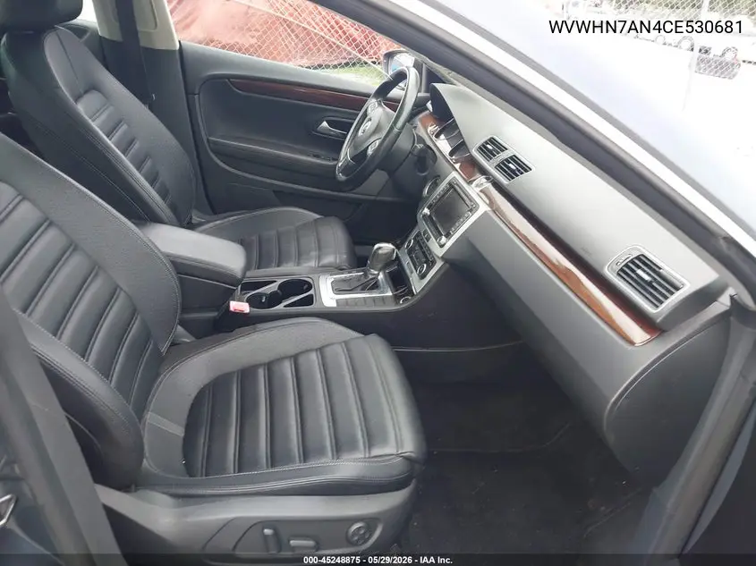 2012 Volkswagen Cc Lux Plus VIN: WVWHN7AN4CE530681 Lot: 45248875