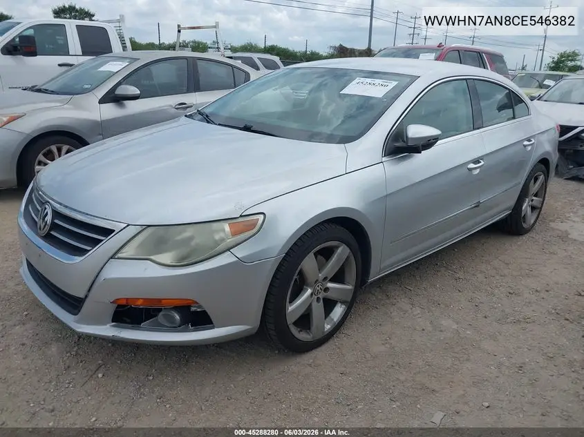 2012 Volkswagen Cc Lux VIN: WVWHN7AN8CE546382 Lot: 45288280
