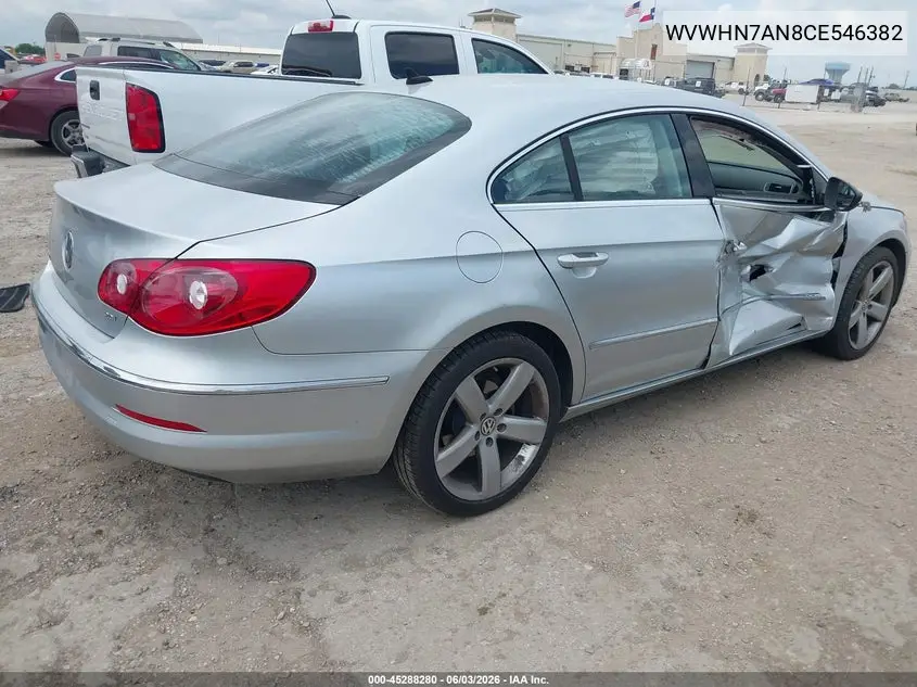 2012 Volkswagen Cc Lux VIN: WVWHN7AN8CE546382 Lot: 45288280