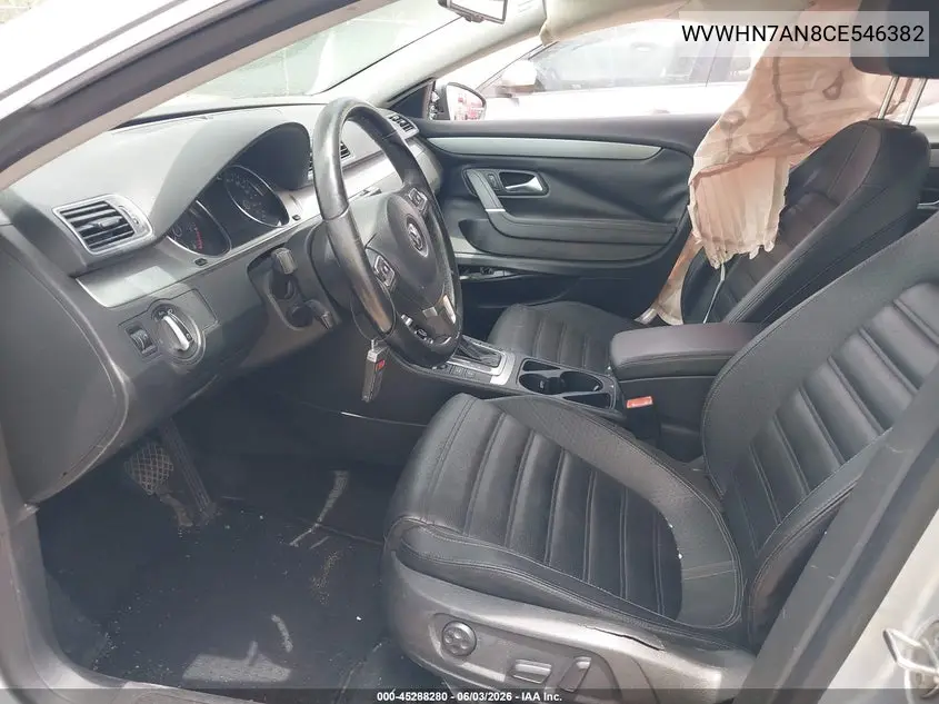2012 Volkswagen Cc Lux VIN: WVWHN7AN8CE546382 Lot: 45288280