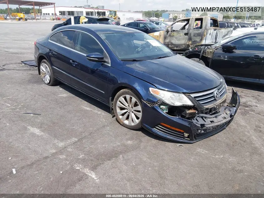 2012 Volkswagen Cc Sport VIN: WVWMP7ANXCE513487 Lot: 45288519