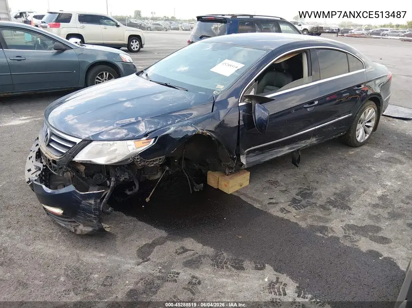 2012 Volkswagen Cc Sport VIN: WVWMP7ANXCE513487 Lot: 45288519
