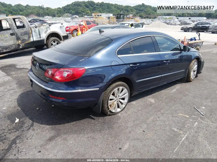 2012 Volkswagen Cc Sport VIN: WVWMP7ANXCE513487 Lot: 45288519