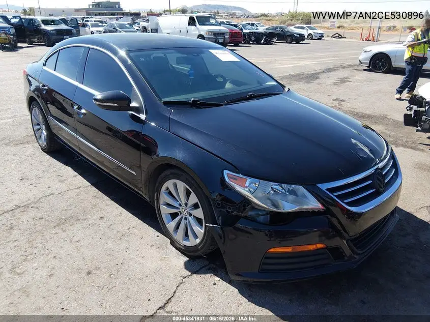 2012 Volkswagen Cc Sport VIN: WVWMP7AN2CE530896 Lot: 45341931