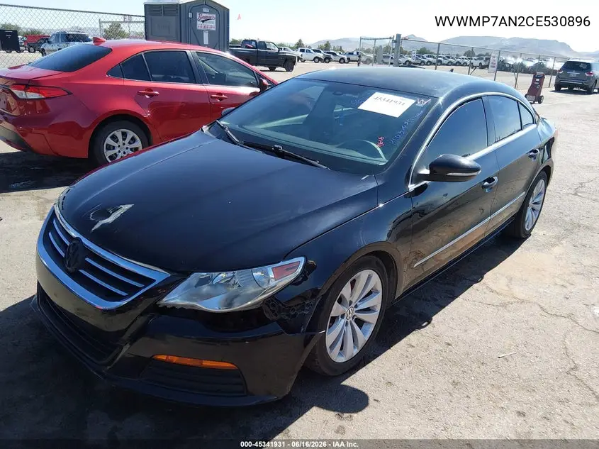 2012 Volkswagen Cc Sport VIN: WVWMP7AN2CE530896 Lot: 45341931