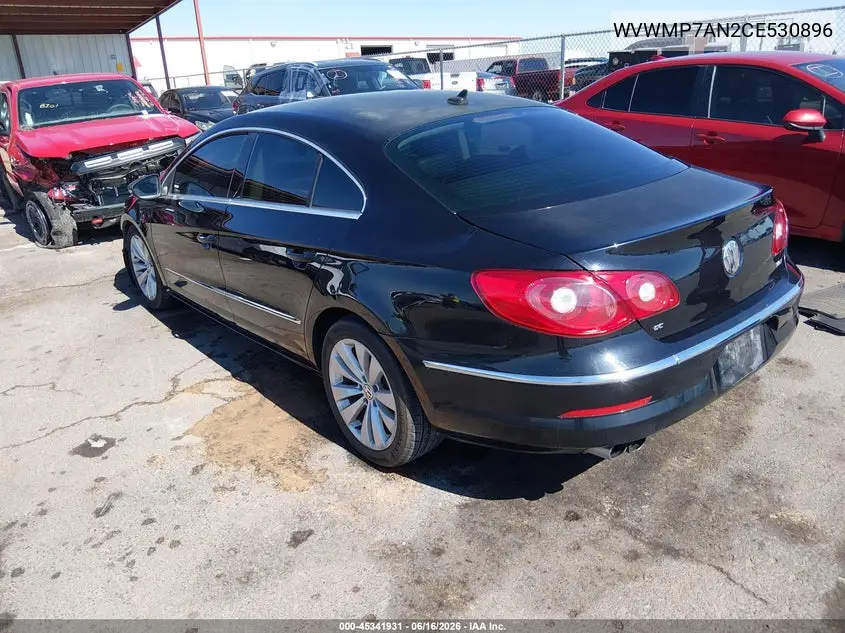 2012 Volkswagen Cc Sport VIN: WVWMP7AN2CE530896 Lot: 45341931