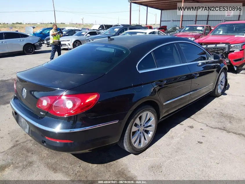 2012 Volkswagen Cc Sport VIN: WVWMP7AN2CE530896 Lot: 45341931