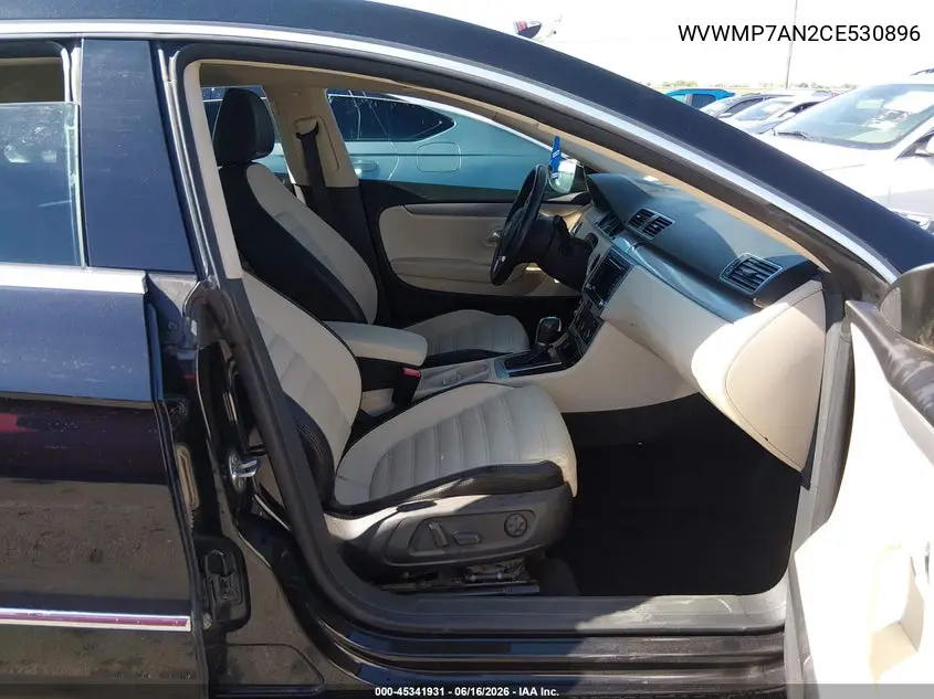 2012 Volkswagen Cc Sport VIN: WVWMP7AN2CE530896 Lot: 45341931