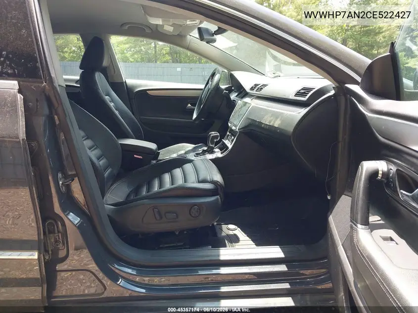 2012 Volkswagen Cc Lux VIN: WVWHP7AN2CE522427 Lot: 45357174