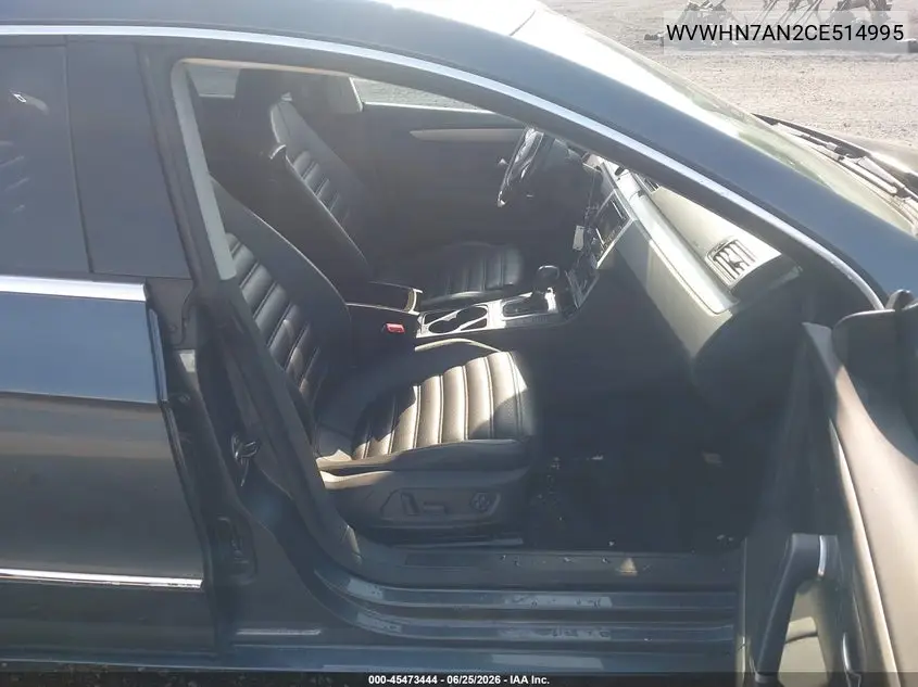 2012 Volkswagen Cc Lux VIN: WVWHN7AN2CE514995 Lot: 45473444