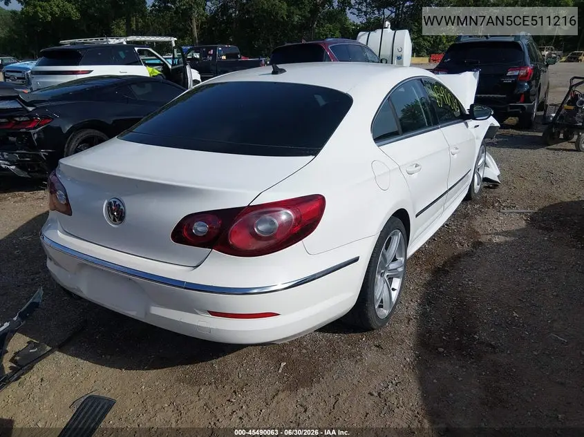 2012 Volkswagen Cc R-Line VIN: WVWMN7AN5CE511216 Lot: 45490063