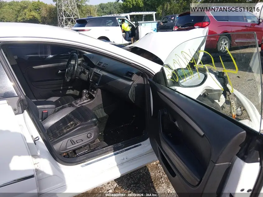2012 Volkswagen Cc R-Line VIN: WVWMN7AN5CE511216 Lot: 45490063