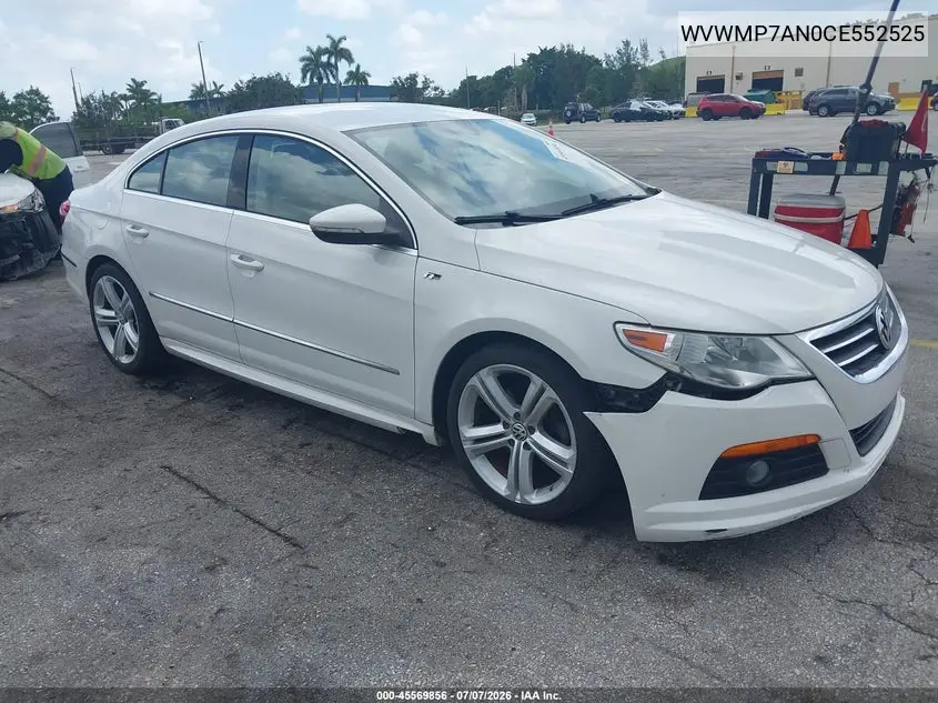 2012 Volkswagen Cc R-Line VIN: WVWMP7AN0CE552525 Lot: 45569856