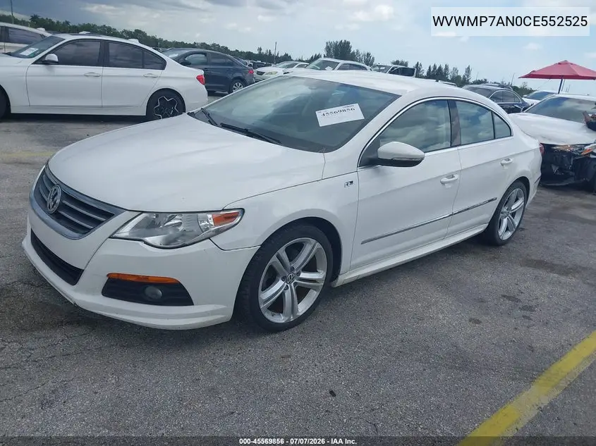 2012 Volkswagen Cc R-Line VIN: WVWMP7AN0CE552525 Lot: 45569856