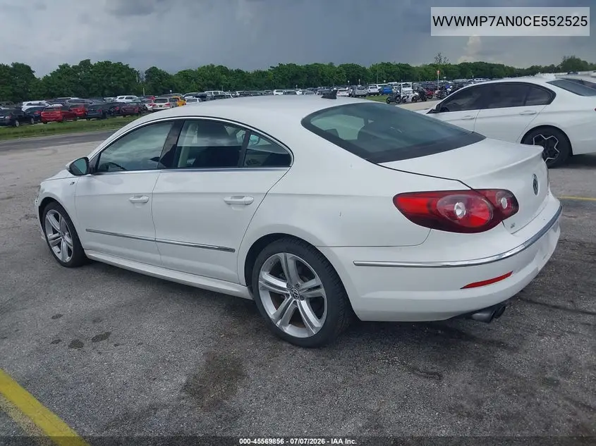 2012 Volkswagen Cc R-Line VIN: WVWMP7AN0CE552525 Lot: 45569856
