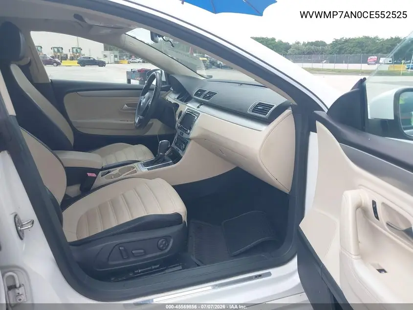 2012 Volkswagen Cc R-Line VIN: WVWMP7AN0CE552525 Lot: 45569856