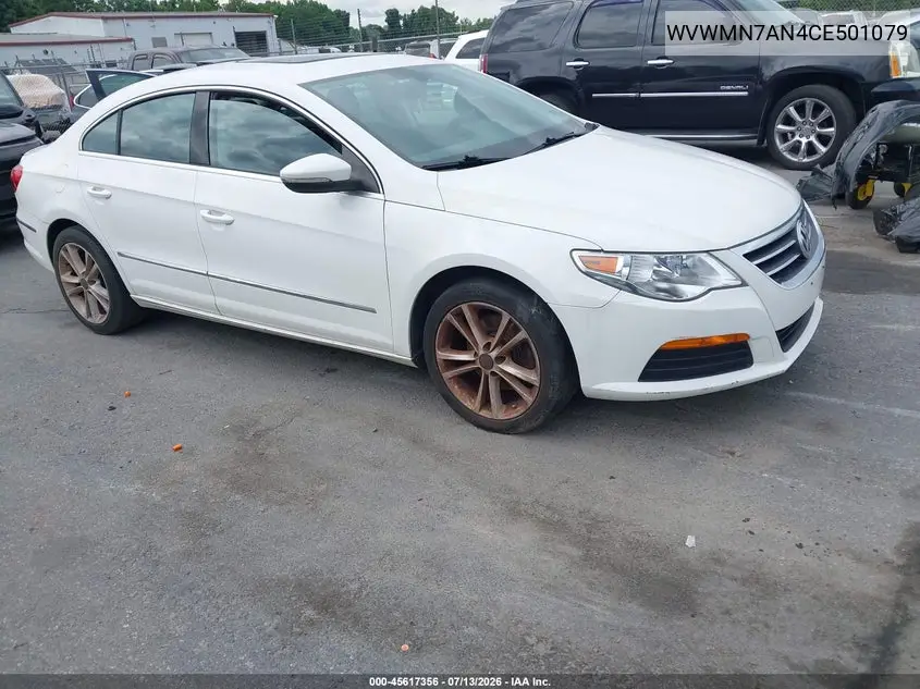 2012 Volkswagen Cc Sport VIN: WVWMN7AN4CE501079 Lot: 45617356